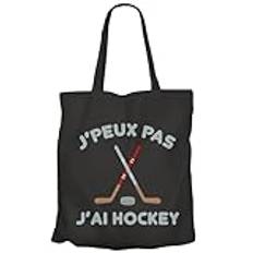 Fabulous Tote Bag shoppingväska i canvas - "I Can't I Have Hockey Sport Kanada Winter, svart, Taille unique