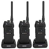 Retevis NR630 Walkie Talkie för Vuxna, Lång Räckvidd, IP67 Vattentät 2 Vägs Radio, Brusreducering, Gruppsamtal, 2800mAh Uppladdningsbar Walkie Talkie för Byggarbetsplats, Entreprenör (Svart, 3st)