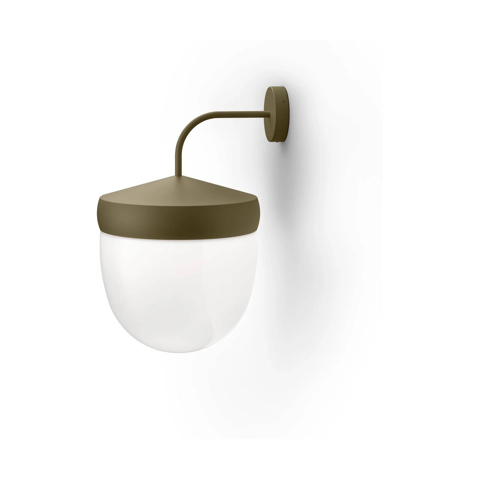 Noon Pan vägglampa frostad 30 cm Olivgrå