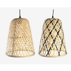 Loftlampe bambus 2 ass farver Ø.30 cm