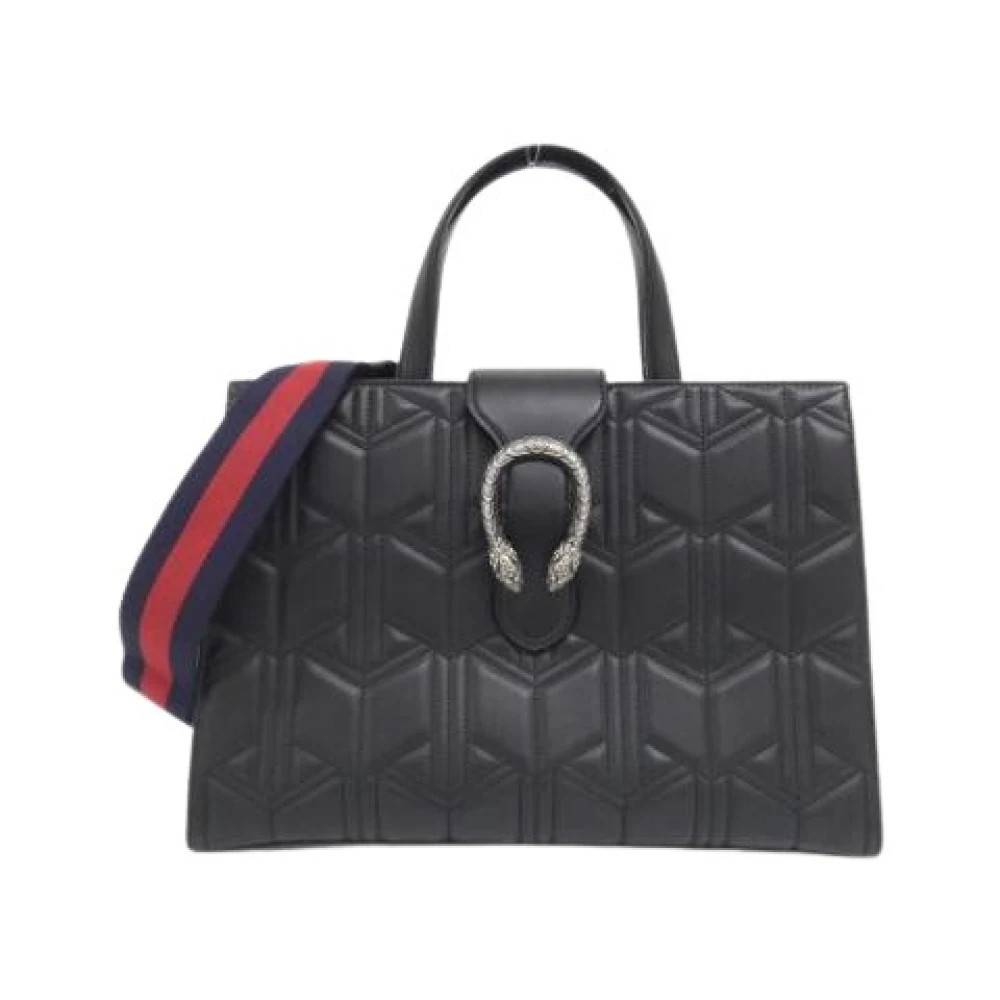 Gucci Vintage Pre-owned Vintage Quilted Handbag - Vintage - Dame - Sort - ONE SIZE - Læder