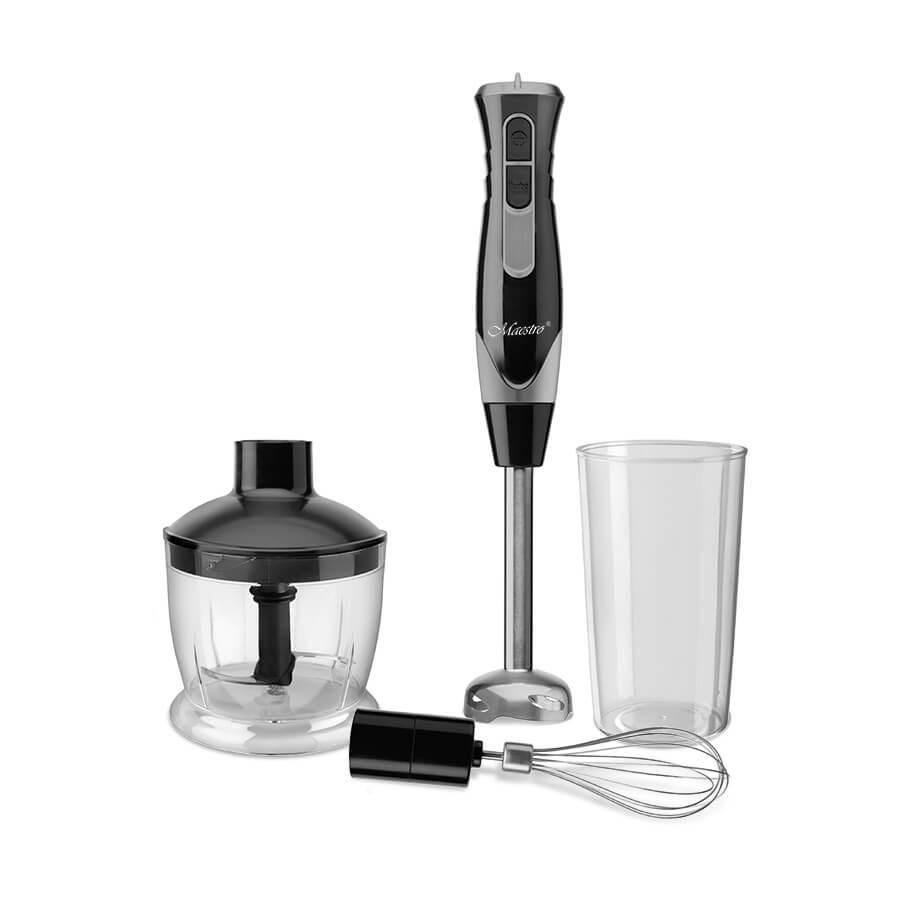 Maestro MR-566 3-i-1 Stavblender med Tilbehør - 500W - Sort