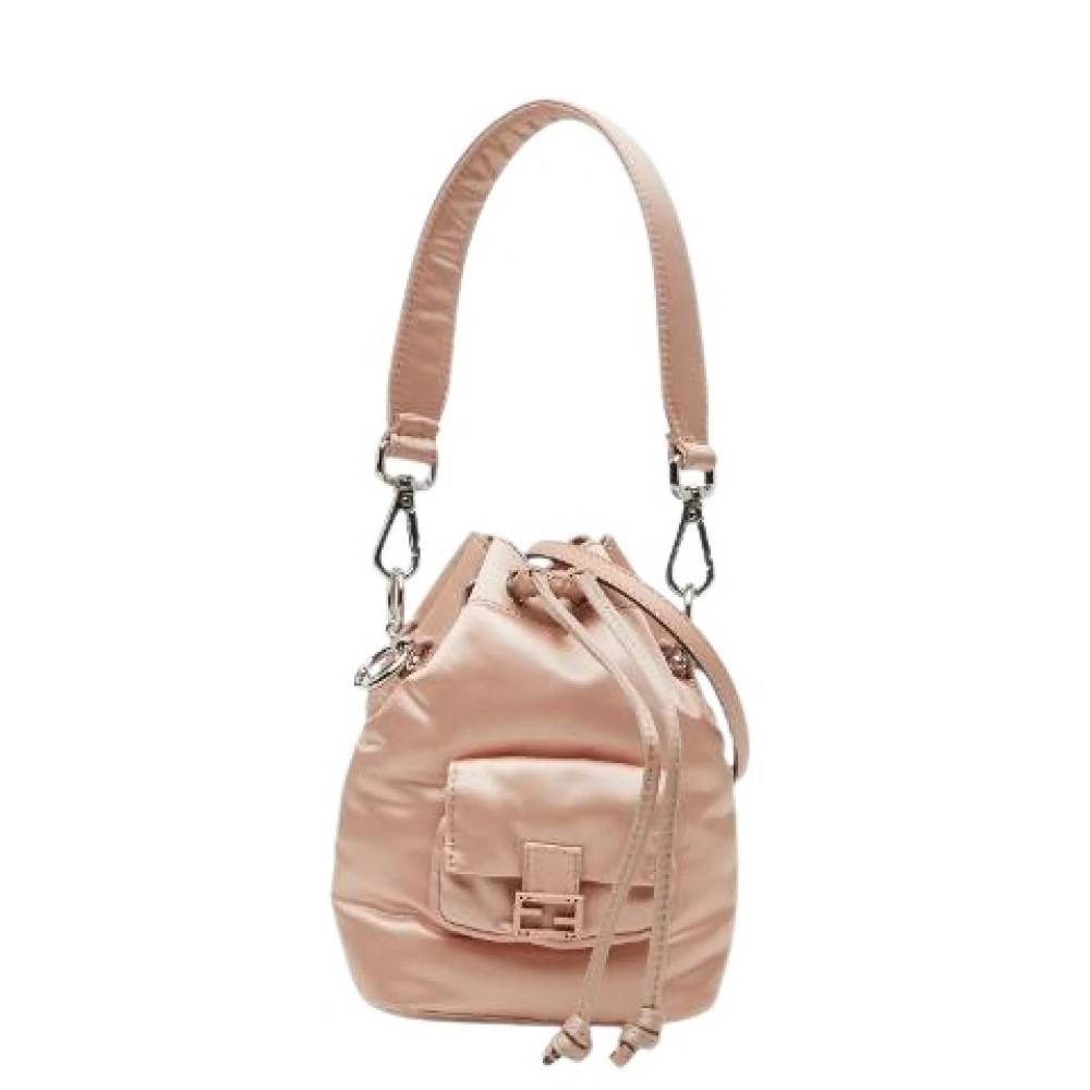 Fendi Vintage Pre-owned Mon Tresor Mini Satin 2-vejs taske - Vintage - Dame - Lyserød - ONE SIZE - Satin