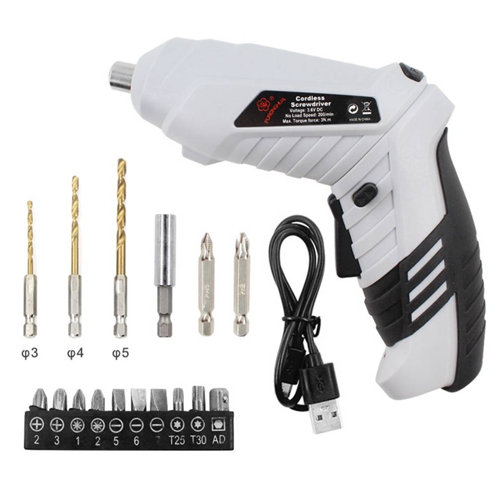 Portabel mini elektrisk skruvmejsel 3.6v uppladdningsbar sladdlös skruvmejsel batteri precisionsskruvmejsel usb