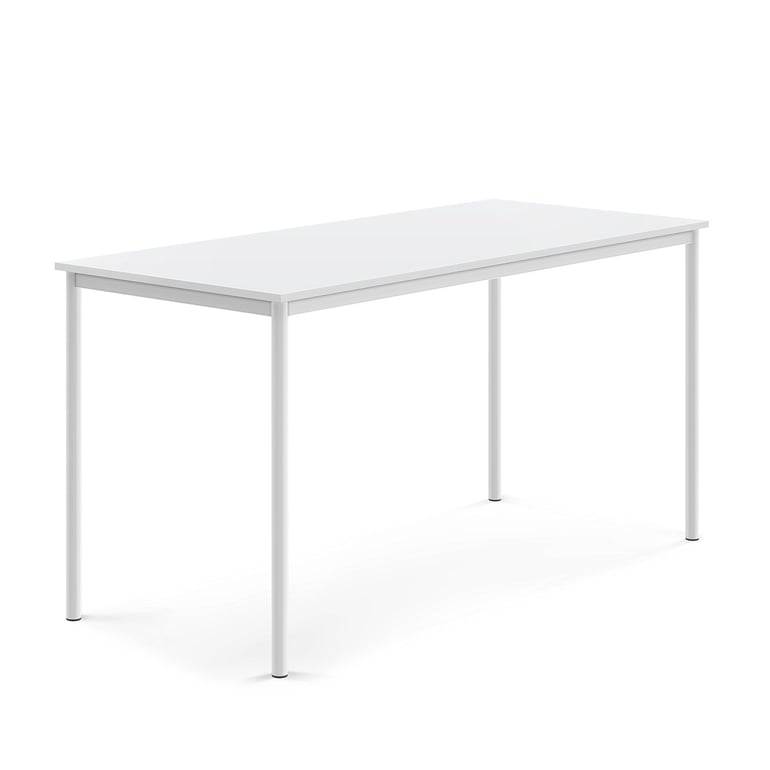 Bord BORÅS, 1800x800x900 mm, stativ vit, högtryckslaminat, vit