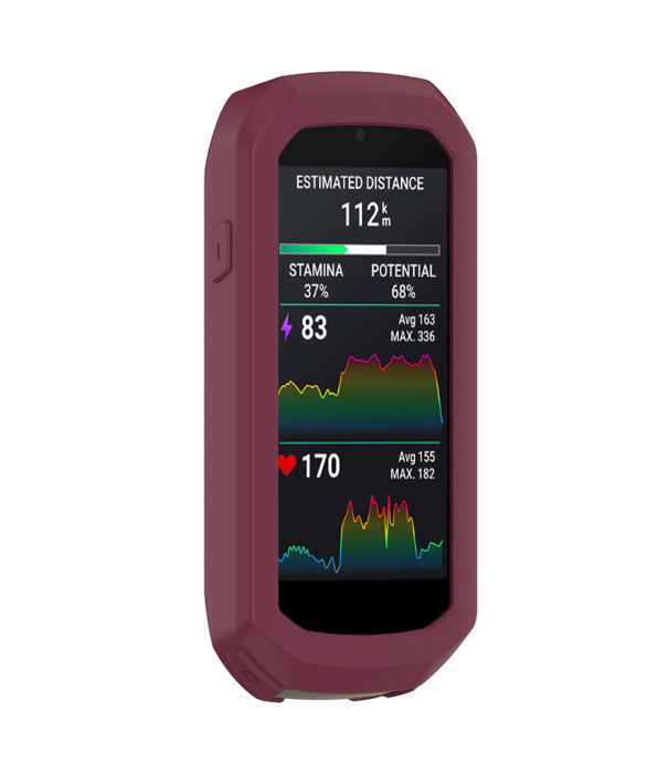 Silikoneramme til Garmin Edge 1050-Bordeauxrød