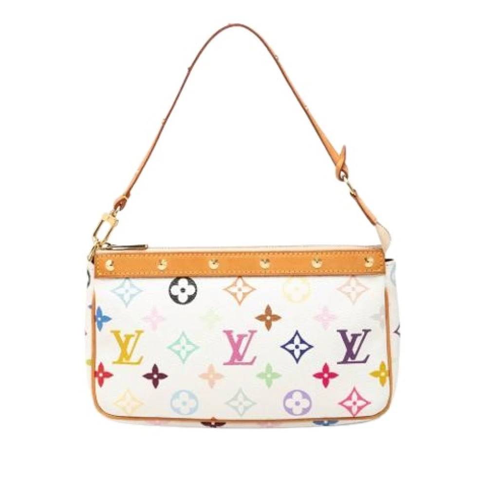 Louis Vuitton Vintage Pre-owned Pochette Accessoires - Vintage - Dame - Hvid - ONE SIZE - Uld