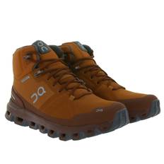 ON Running Cloudrock Damen Wander-Schuhe mit Missiongrip wasserdichte Trekking-Boots mit Zero-Gravity-Wolken 23.99614 Orange/Braun