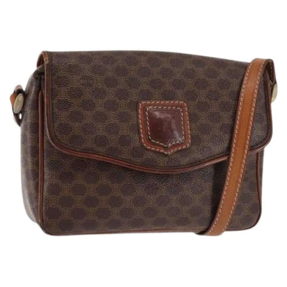 Celine Vintage Pre-owned Vintage Læder Crossbody Taske - Vintage - Dame - Brun - ONE SIZE - Læder