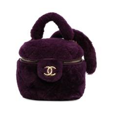 Chanel Vintage, Pre-owned, Dam, ONE Size, Läder, Förägda Chanel 19 Mini Väska i Lila Lammhud