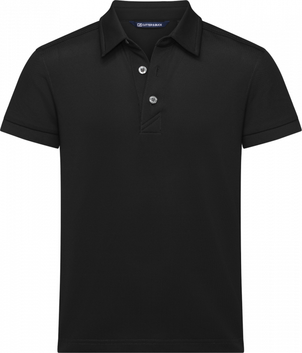 Cutter & Buck Virtue Golf Polo Solid Børn - Black - 122/128