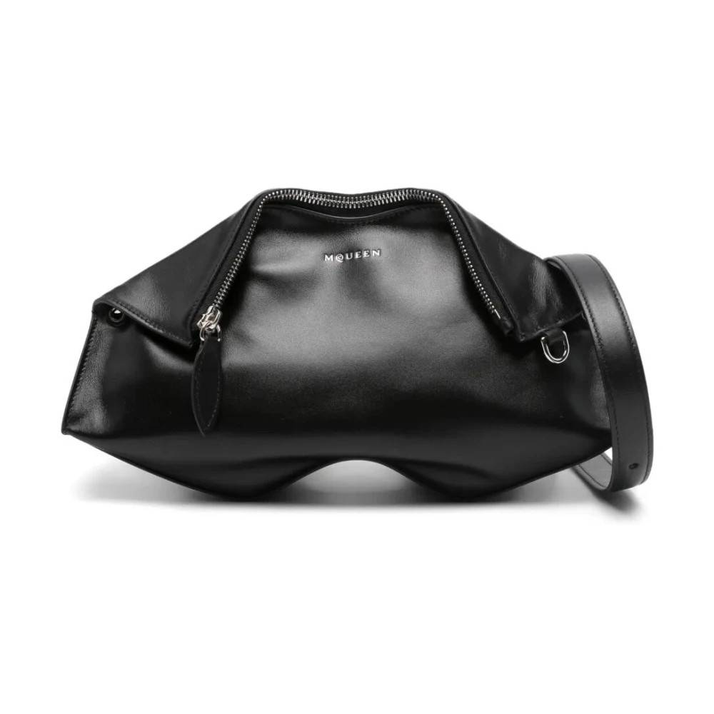 Alexander McQueen Manta Zip Clutch Taske - Tasker - Dame - Sort - ONE SIZE - Uld