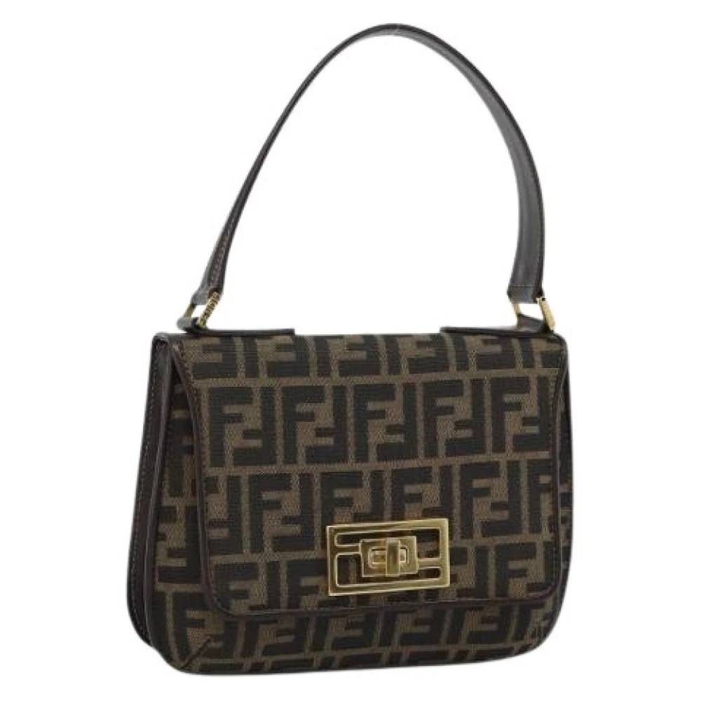 Fendi Vintage Pre-owned Zucca Canvas Skuldertaske - Vintage - Dame - Brun - ONE SIZE - Uld