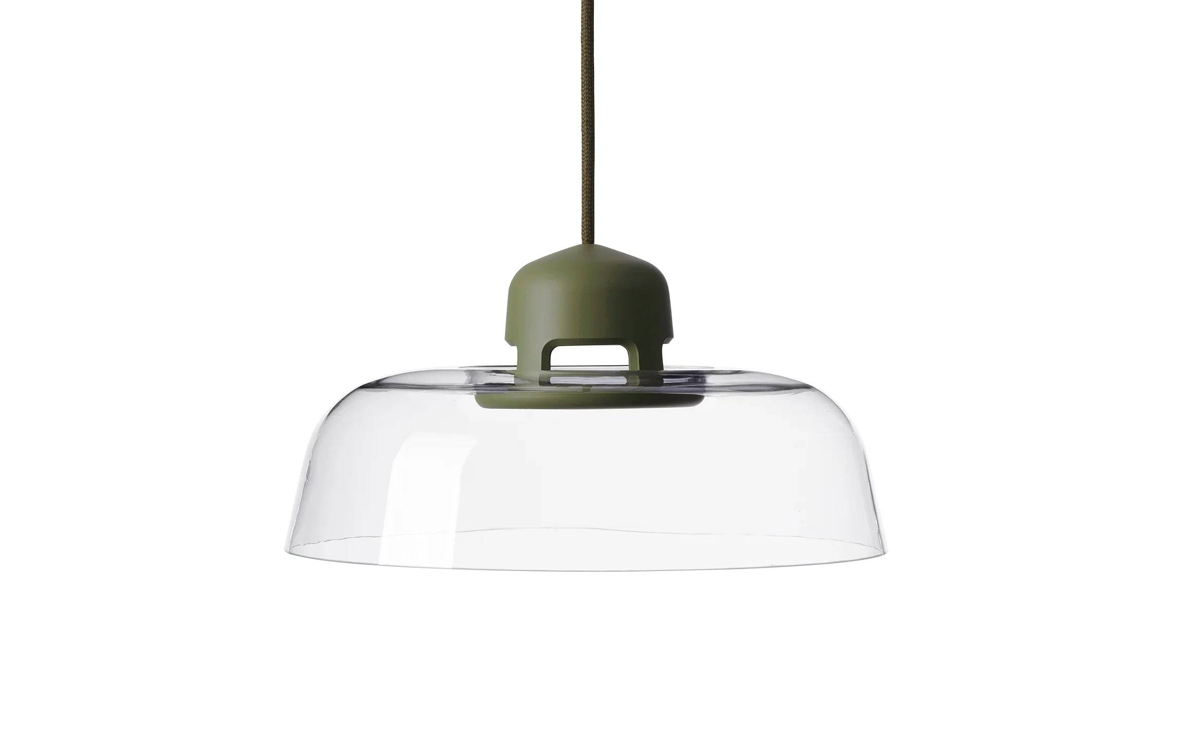 Dalston w162 pendel, Wästberg - Lille / Klart glas / Olive green