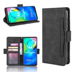 Motorola G8 Power - Classic læder cover / pung - Sort