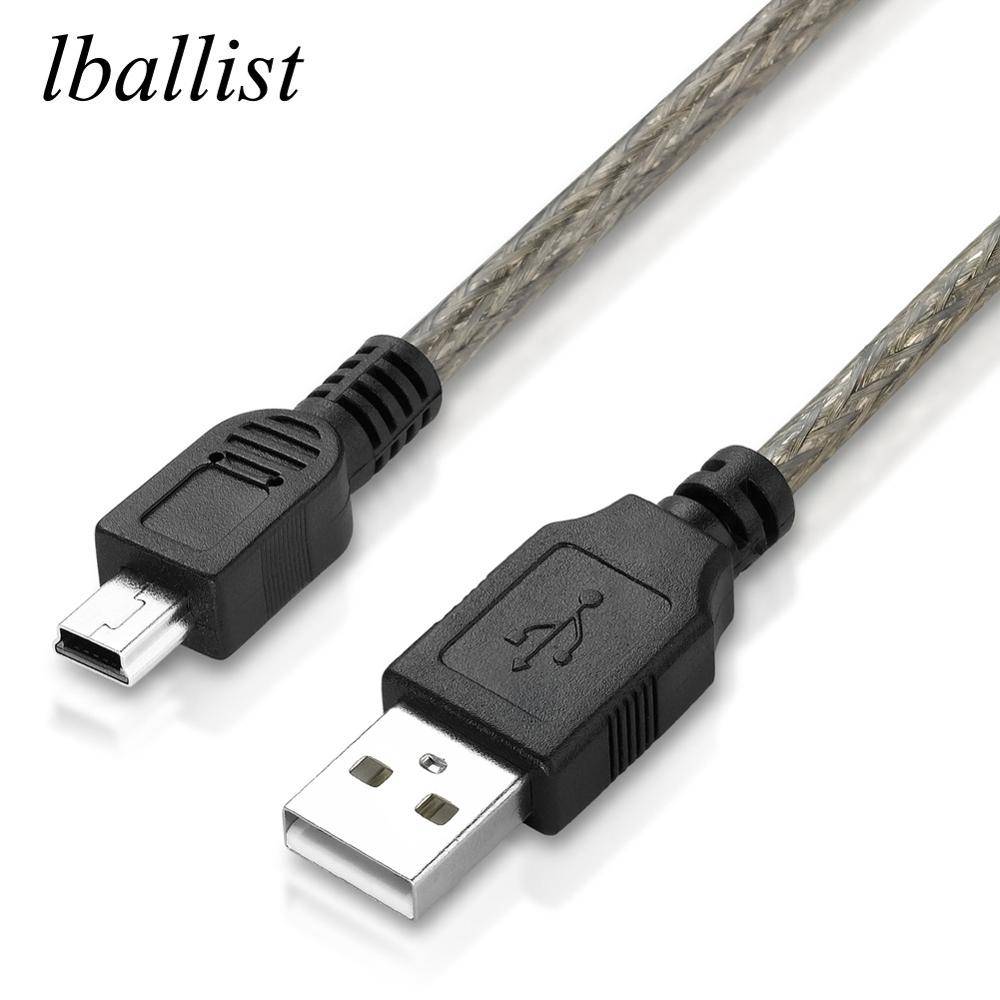 Lballist mini 5- stifts usb-kabel usb 2.0 typ en hane till mini 5p hanefolie + flätad skärmad 1.5m 3m 5m