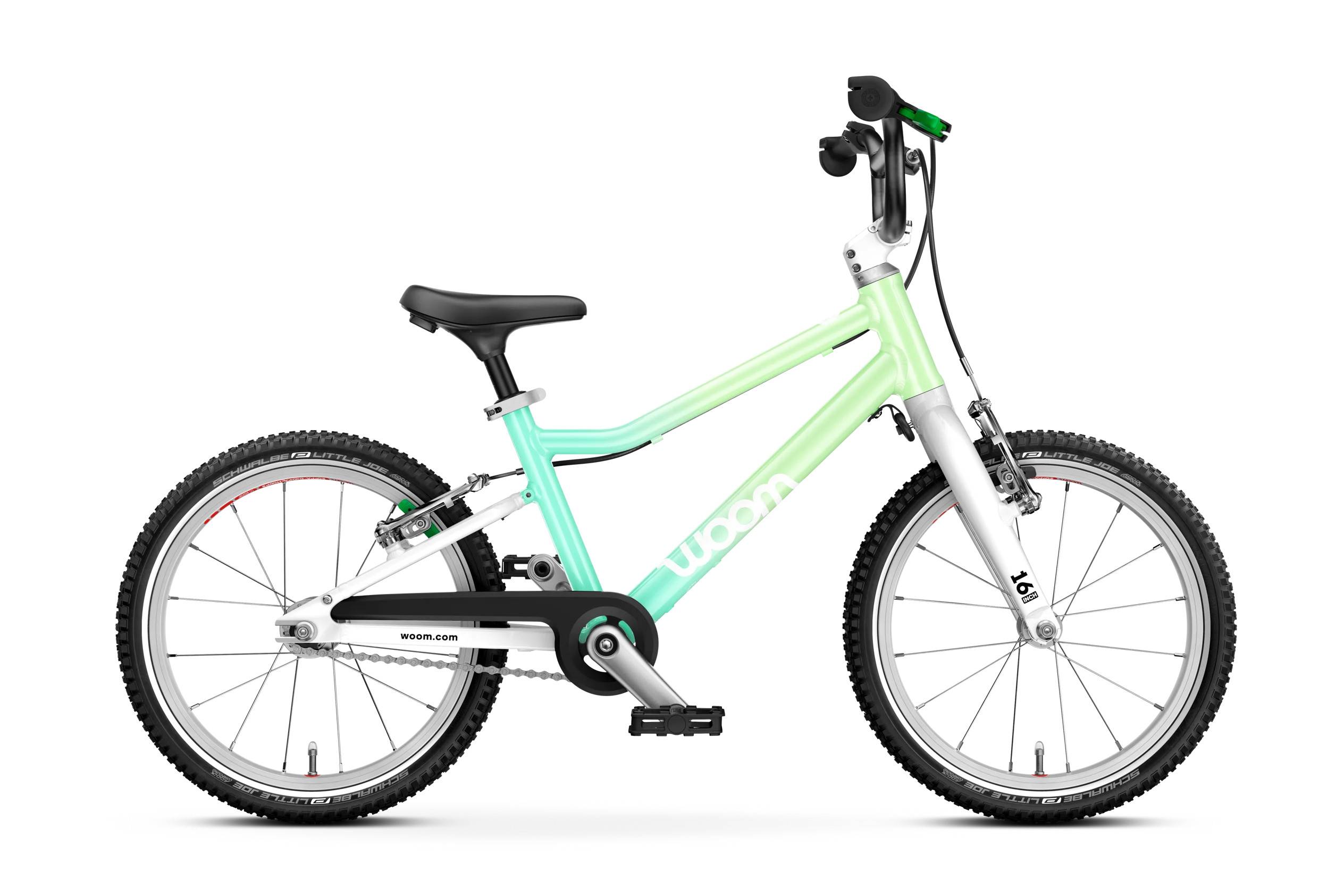 WOOM ORIGINAL 3 AUTOMAGIC 2 GEAR 16 TOMMER 6,1 KG 105-120 CM 5 FARVER spearmint crush