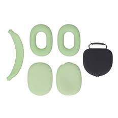 Hard Shell Headphone Case with Silicone Ear Cups Cover Ear Pad Case Cover Headband Cover EVA grön