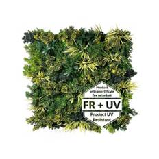 Sunny Honey Plantevæg med kunstige planter brandhæmmet og UV resistent 100 x 50 cm
