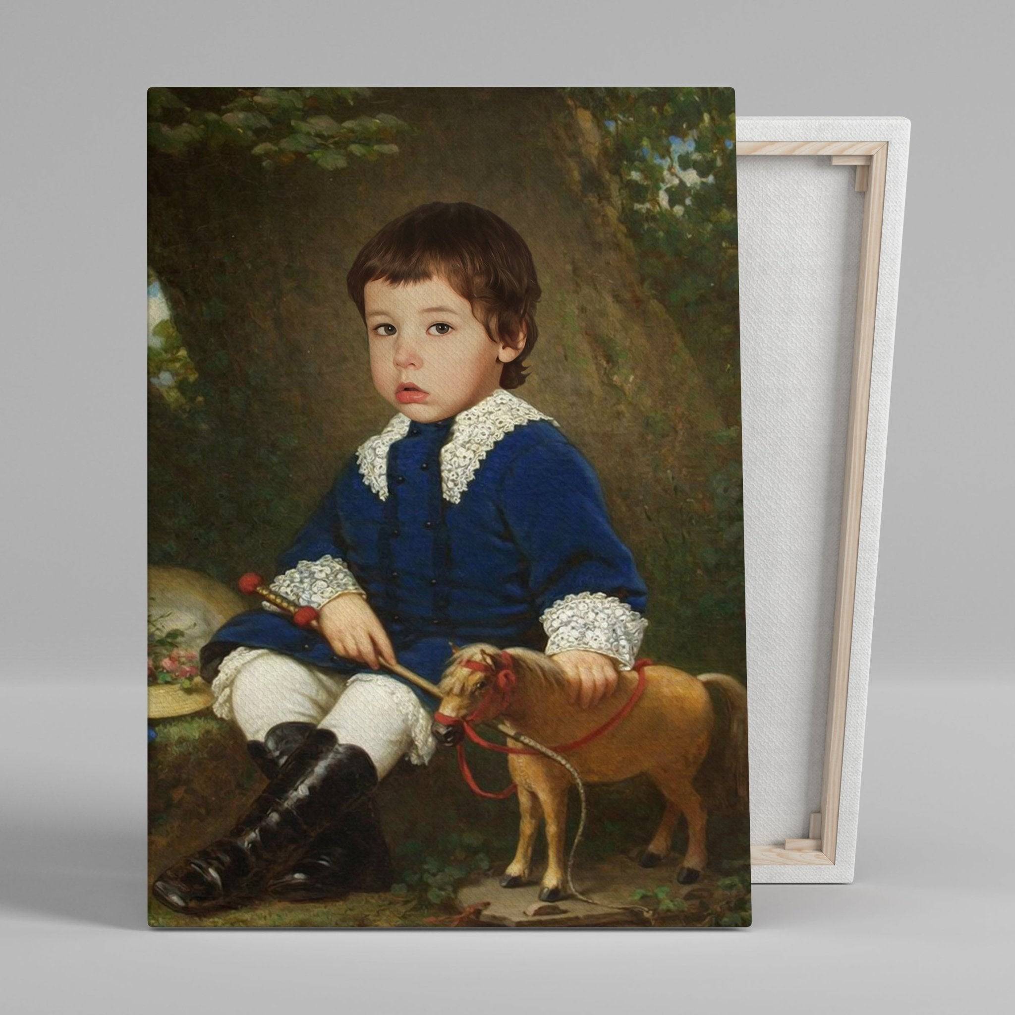 Attentive kid - Personlig Tavla - Monterad Canvastavla / 40x50