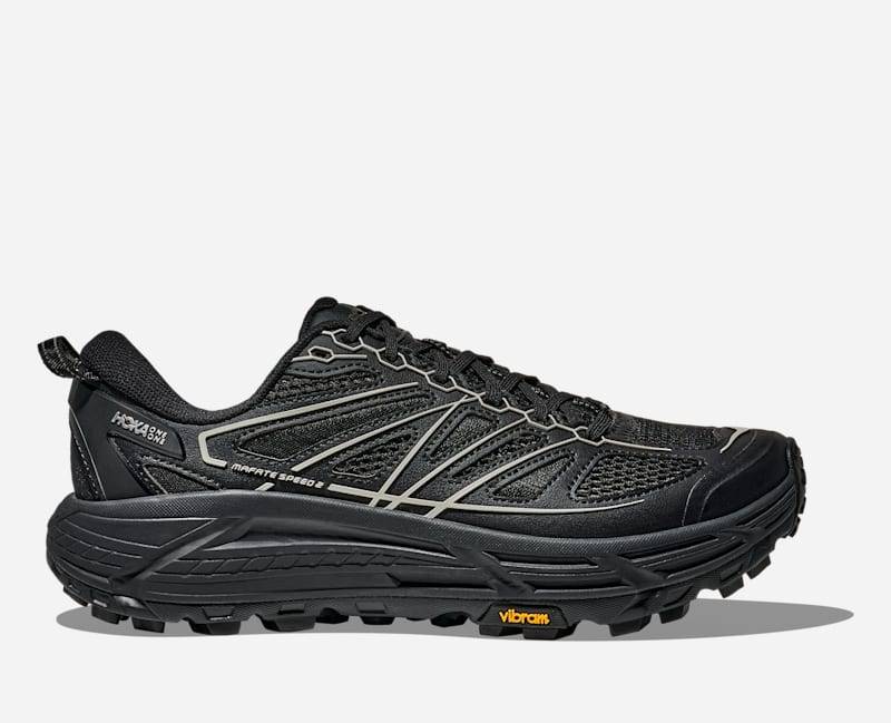 HOKA Stealth/Tech Mafate Speed 2 Schuhe in Black/Carbon Black Größe 38 | Lifestyle