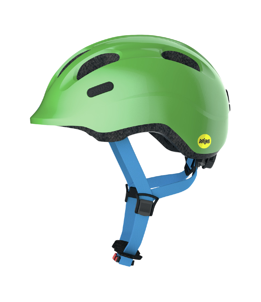 Cykelhjälm med belysning för barn ABUS SMILEY 2.1 MIPS-Sparkling green / Grön / S (45-50 cm)