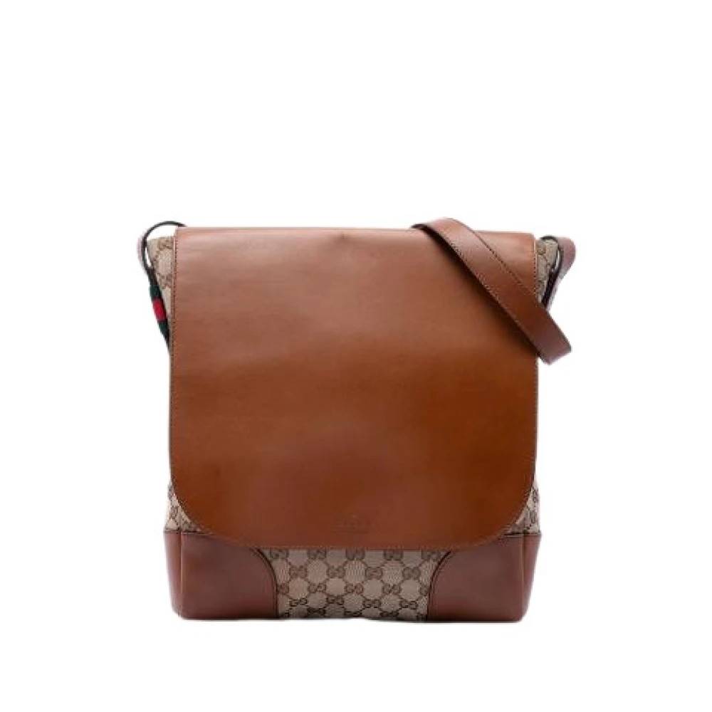 Gucci Vintage Pre-owned Canvas Crossbody Bag - Vintage - Dame - Brun - ONE SIZE - Uld