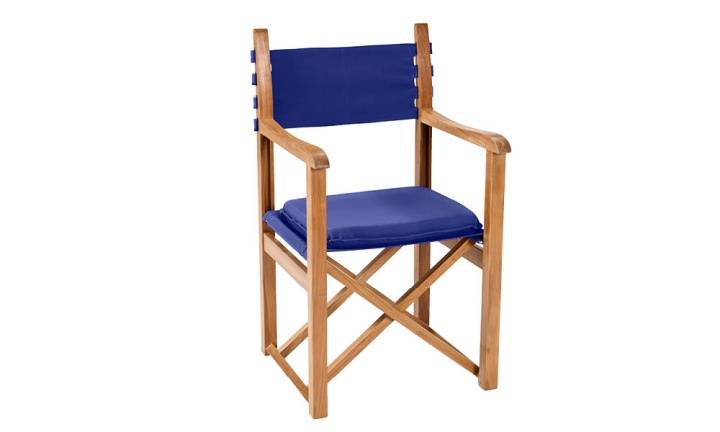 Haväng Regissörsstol - Teak/blå