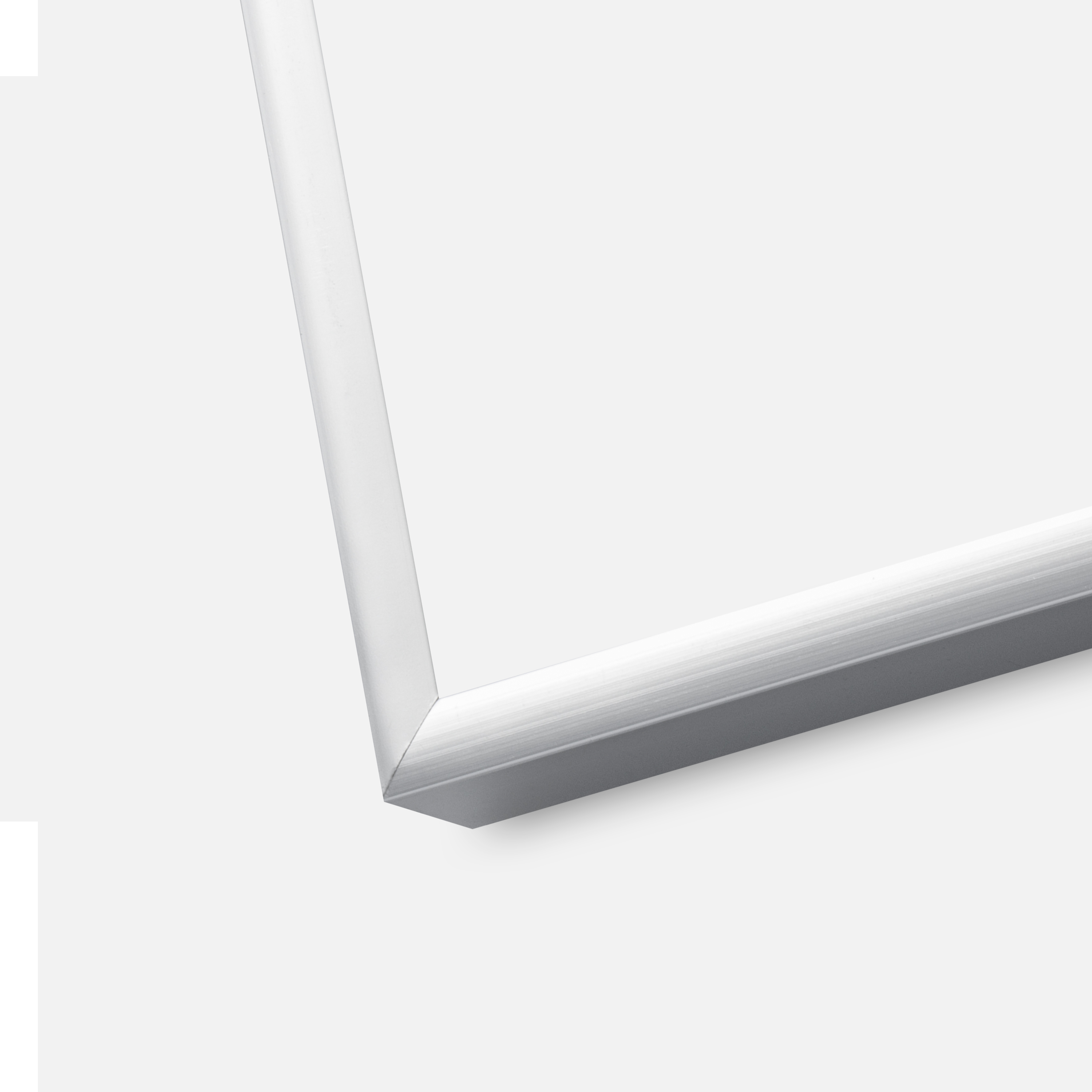 Ram Poster Frame Aluminum Silver 70x100 cm - Passepartout Svart 62x85 cm
