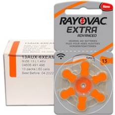 Rayovac extra 60 st zink air performance hörapparat batterier 13 a13 p13 pr48 cell knapp batteri för bte ite hörapparater
