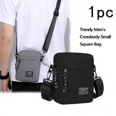 1pc Solid Color Shoulder Bag Mini Casual Sling Bag For Daily Use Crossbody Bag Side Bag Students Summer Bag School Supplies Sling Bag For Man Man Bag - Black