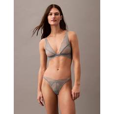 Triangle Bra - CK Black Geo Lace - Grey - L