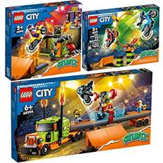 BRICKCOMPLETE Lego City Set om 3: 60293 stuntpark, 60294 stuntshow-lastbil och 60299 stunttävling