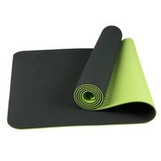 Yogasæt komplet Grøn - TPE Yogamåtte 6mm, 2 yogablokke, Yogapølle og Yogastrop