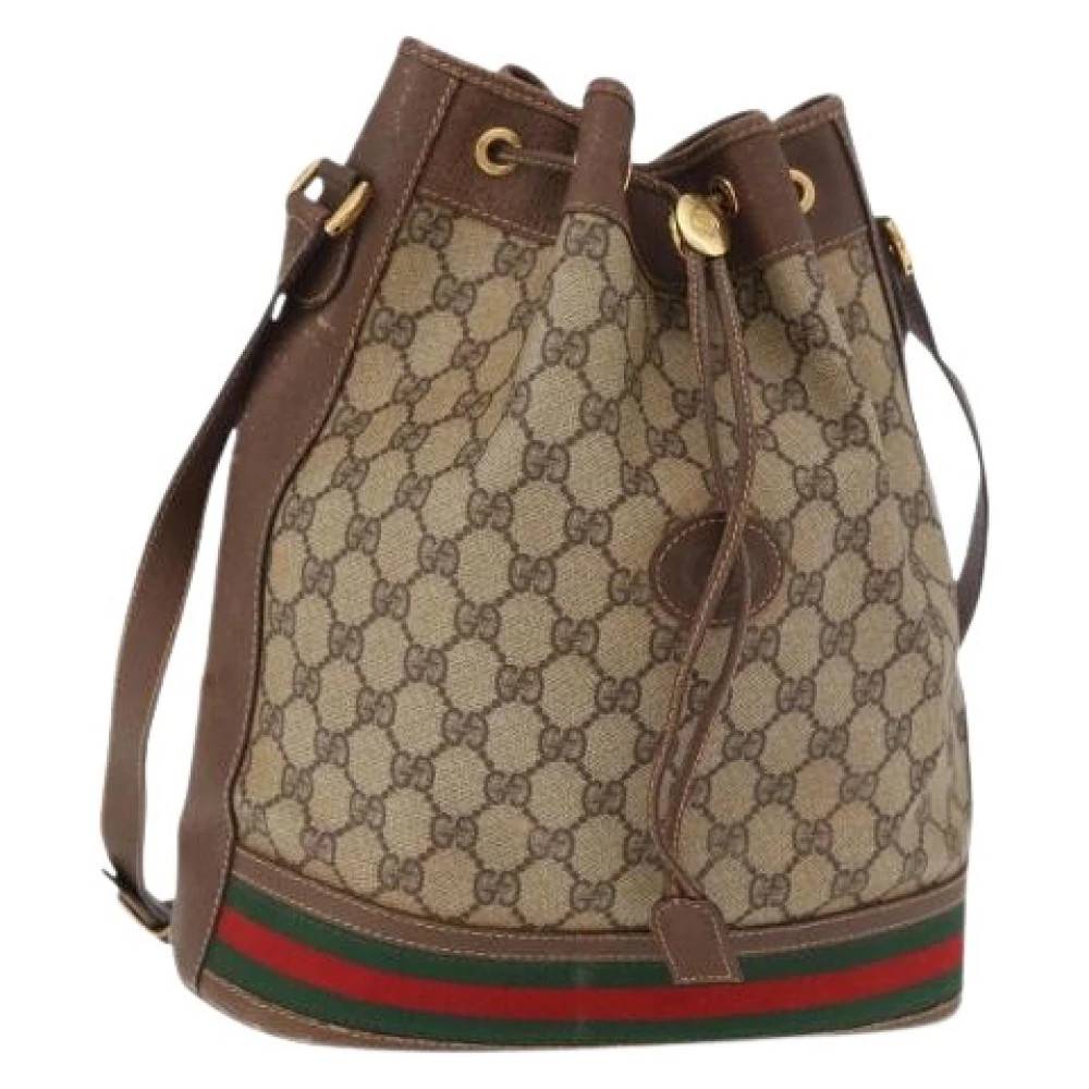 Gucci Vintage Pre-owned Vintage GG Canvas Shoulder Bag - Vintage - Dame - Beige - ONE SIZE - Uld