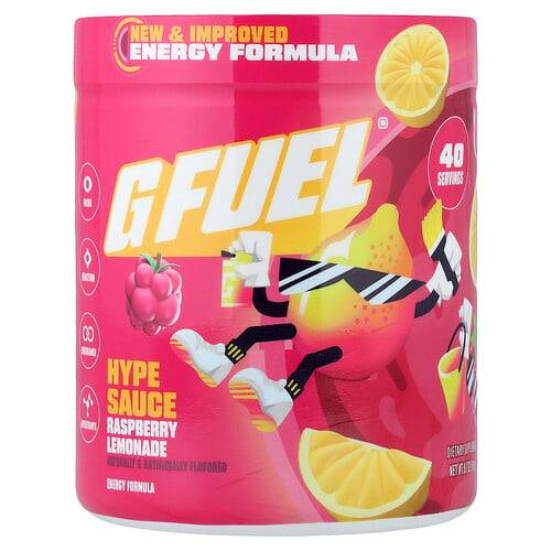 G FUEL  Energy Formula  Hype Sauce  Raspberry Lemonade  8.7 oz (248 g)
