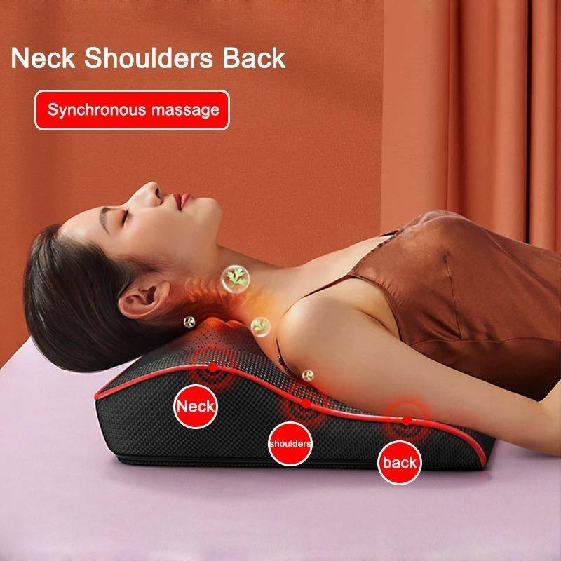 Multifunktionell Massagekudde Nacke Axel Rygg Elektrisk Hälsosam Hem Bil Shiatsu Massager