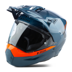 Klim X1 Alpha Adventurehjälm Glansig Petrol-Strike Orange XL