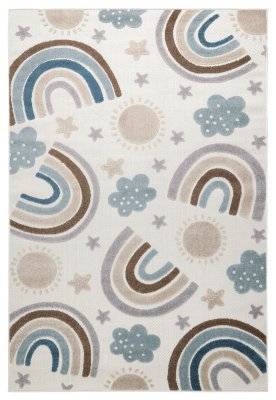 Barnmatta - Rainbow Potpourri (creme/multi) (Storlek: 130 x 190 cm)
