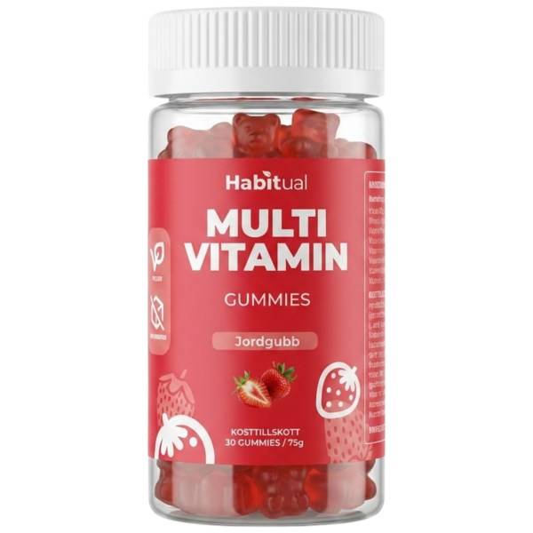 Habitual Kids Multivitamin, Jordbær, 30 Gummies