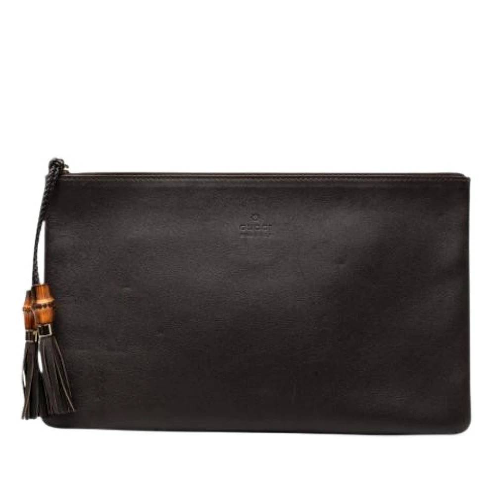 Gucci Vintage Pre-owned Vintage Clutch - Vintage - Dame - Brun - ONE SIZE - Læder