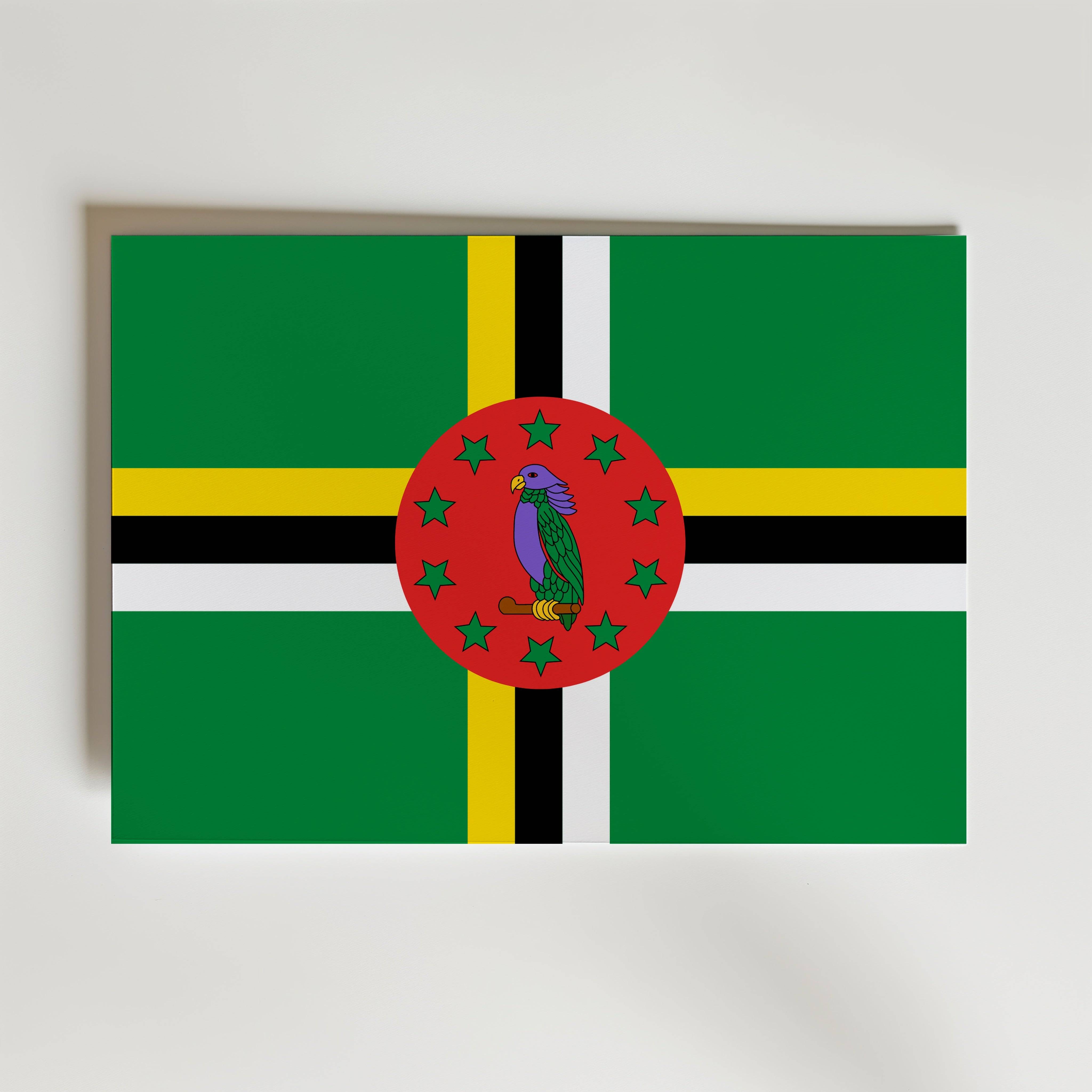Dominica National Flag Poster - Canvas 50x40 cm