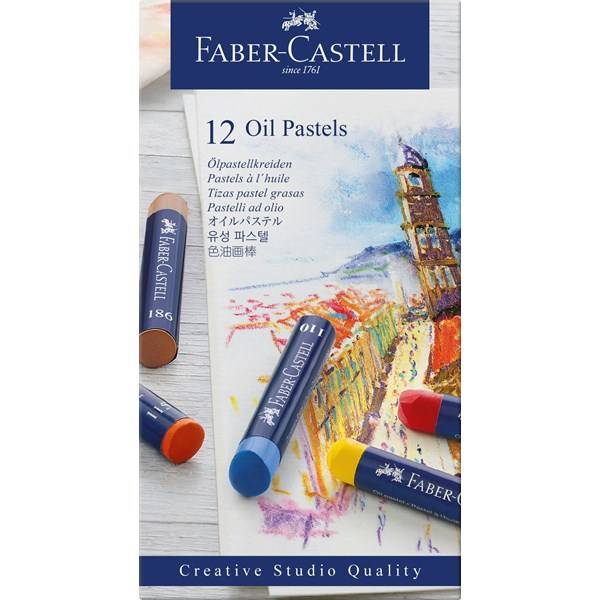 Kritor Oljepastell 12 Färger Faber-Castell