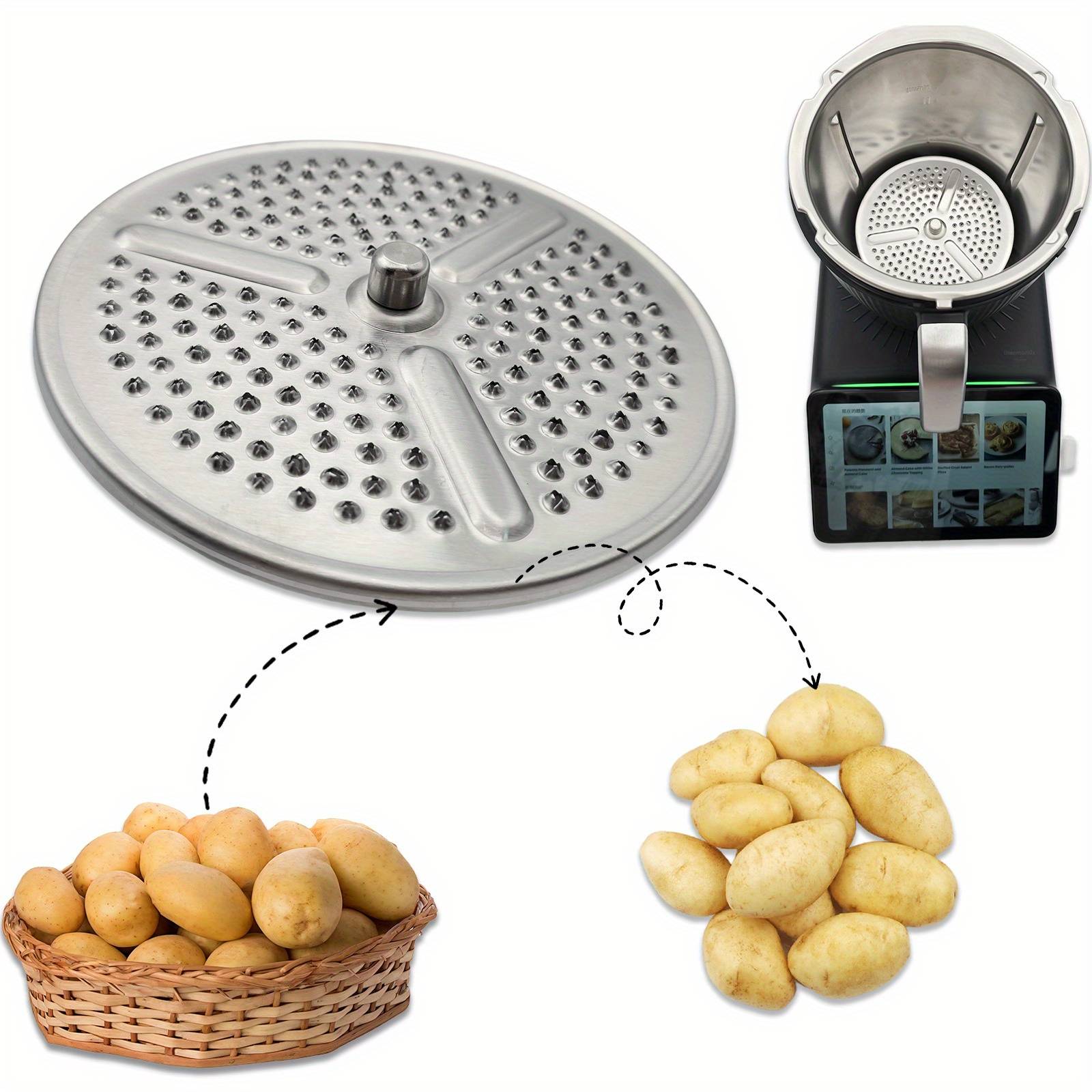 Blade Cover Peeler For Tm7 Stainless Steel Peeler For Tm6 Tm5 - Efficient Vegetable & Potato Peeler - Kitchen Accessories