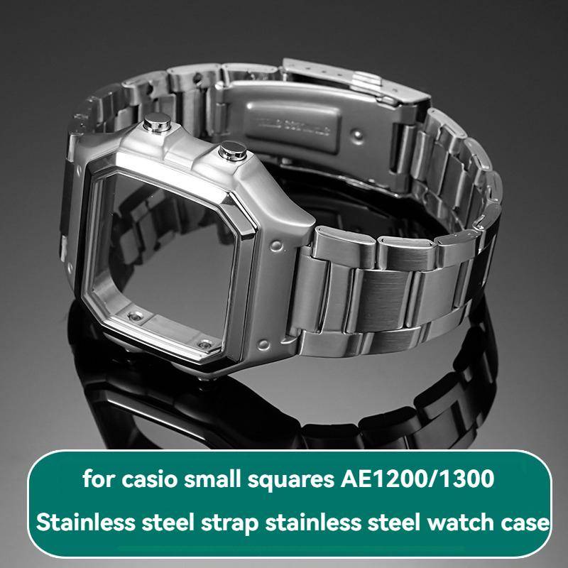 Metallfodral i rostfritt stål för Casio AE1200 AE1300 Klocka | Royale Mod Ersättningsskal | Retro Digital Klocka Uppgradering | DIY