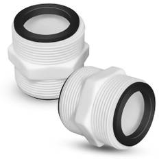 2 st 1,5–1,5 tum poolslangadapter, poolslanganslutning, kompatibel med Intex och Coleman, trädgårdsslangförlängning med 2 gummitätningar, pooltillbehör