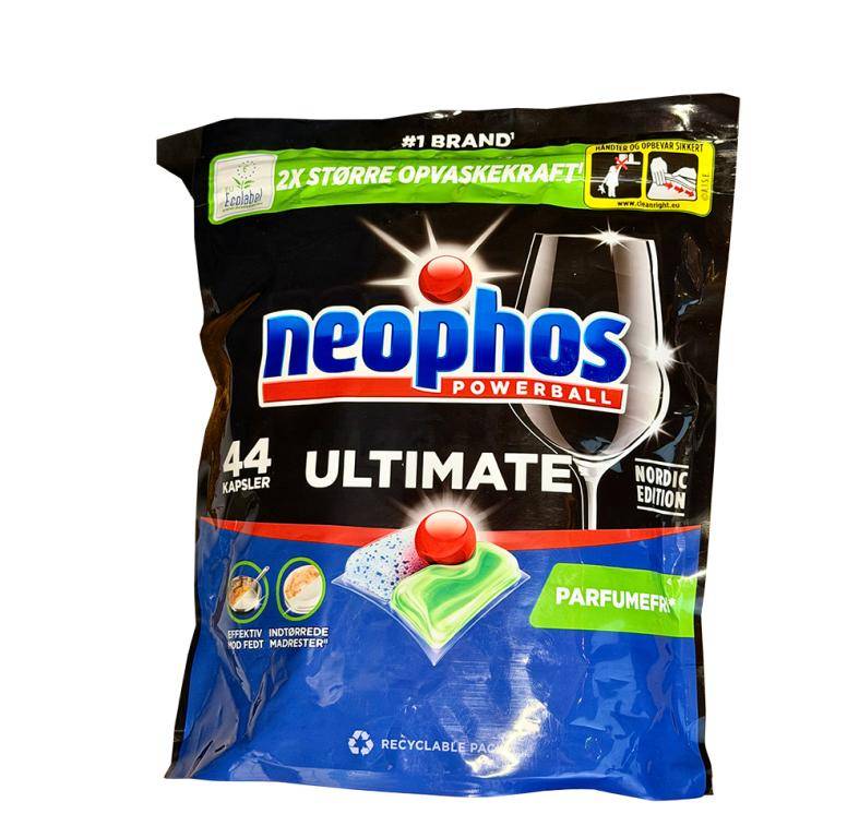 Neophos opvasketabs, Ultimate parfumefri | 44 stk.