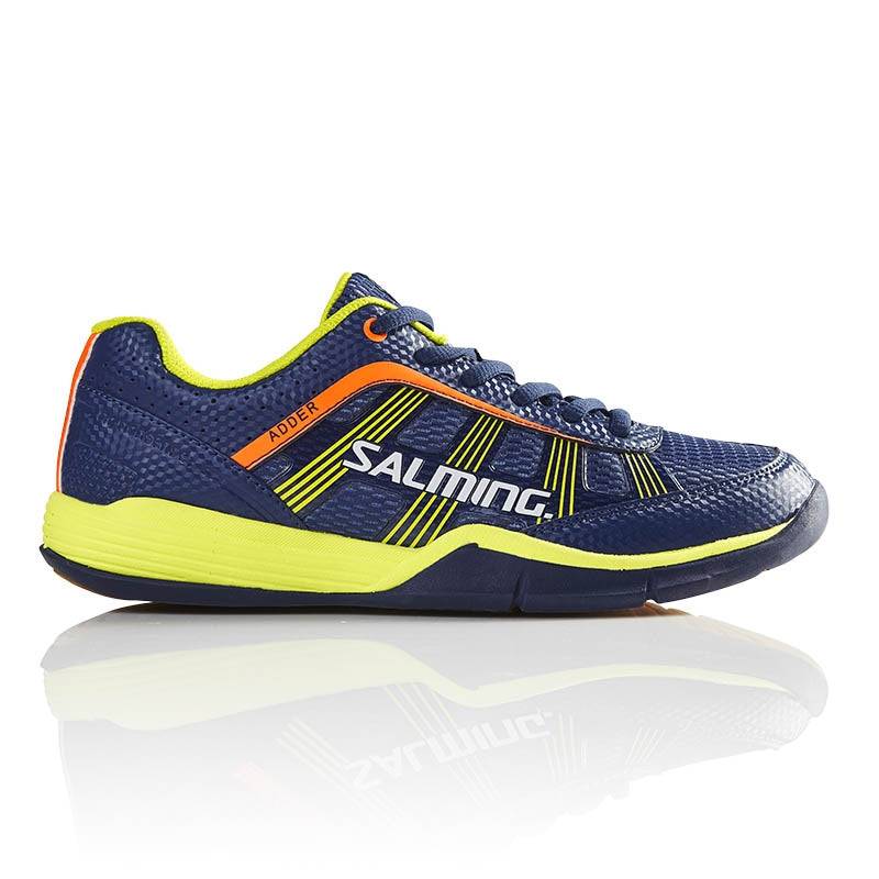 Salming Adder Junior Squashsko (Blue/Yellow) - 40