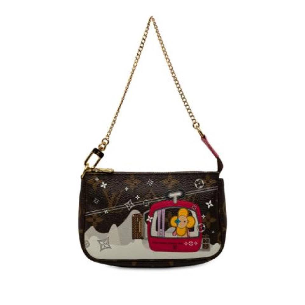 Louis Vuitton Vintage Pre-owned Mini Pochette Accessoires - Vintage - Dame - Brun - ONE SIZE - Læder
