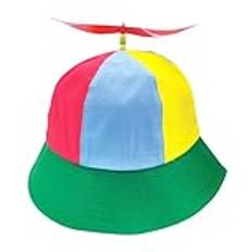 Durdiiy Färgglad Patchwork Hatt Party Cap Propellerkeps Rolig Helikopter Propellerkeps Baseballkeps för vuxna och barn Justerbar Storlek Hatt (grön, vuxen)